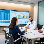 보건의료행정사의 연봉 협상 팁 - A professional healthcare administrator confidently leading a diverse multidisciplinary team meeting...